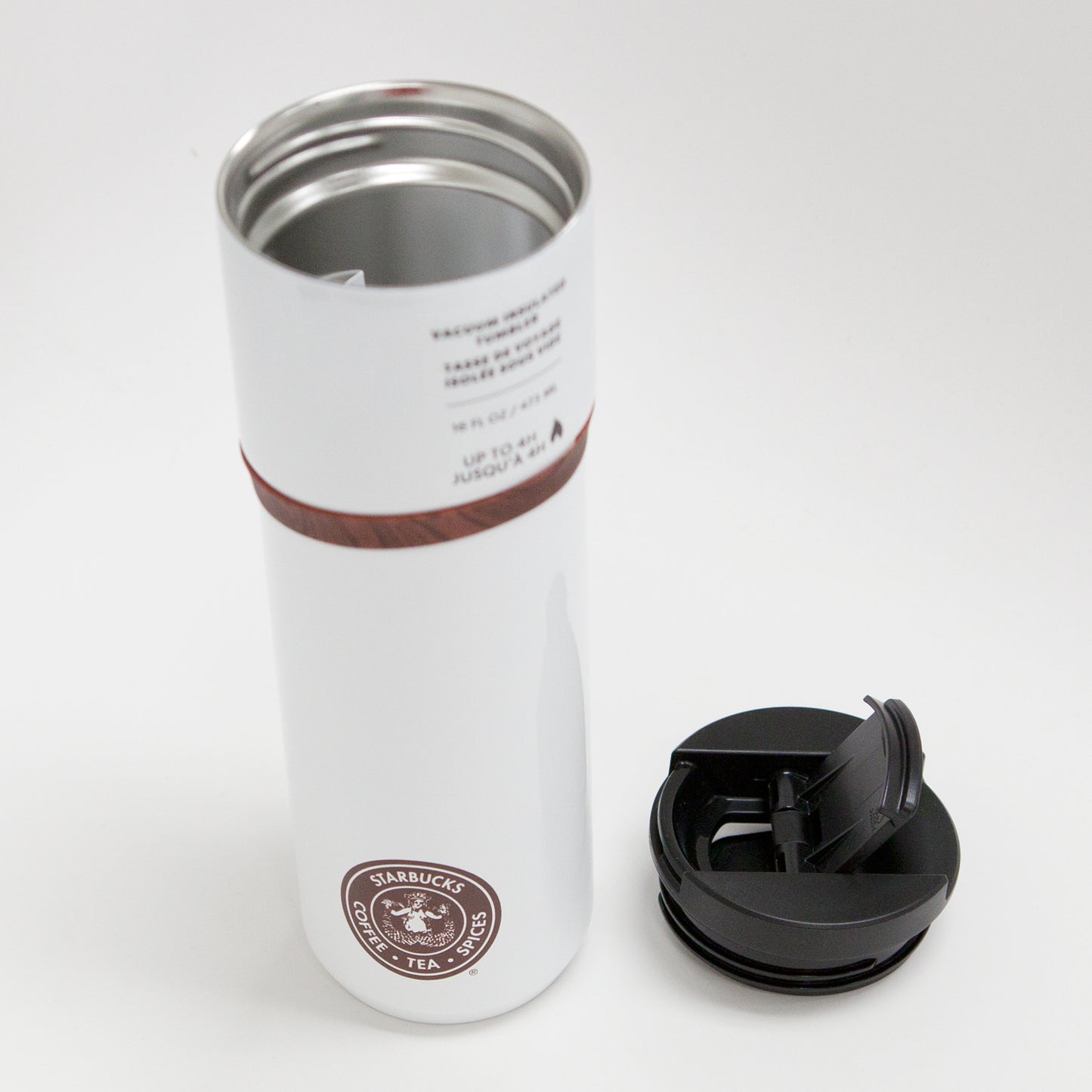 Starbucks Pike Place Wood Band Stainless Steel Tumbler