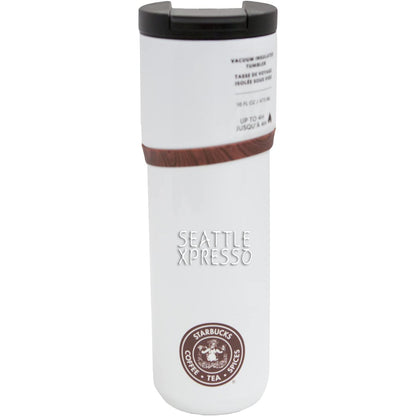 Starbucks Pike Place Wood Band Stainless Steel Tumbler