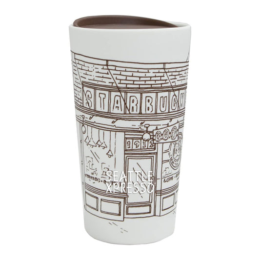 Starbucks Pike Place Storefront Soft Touch Ceramic Tumbler