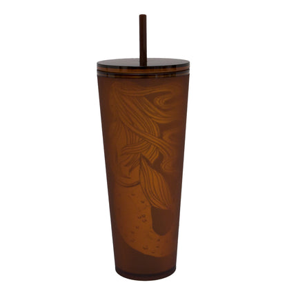 Starbucks Pike Place Amber Siren Soft Touch Plastic Cold Cup