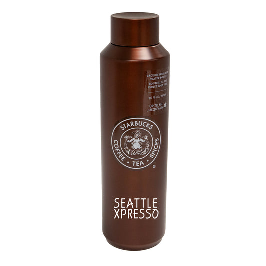 Starbucks Pike Place Original Logo Stainless Steel Water Bottle, 20 oz