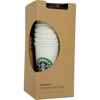 Starbucks Pike Place Market First Store Reusable Hot Cups with Lids, 6 Pack