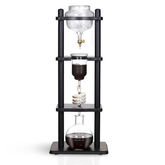 Yama 6-8 Cup Cold Brew Tower Straight Black Wood Frame (32oz)