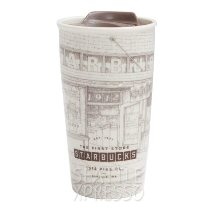 Starbucks Pike Place Sketch Double Wall Ceramic Travel Mug