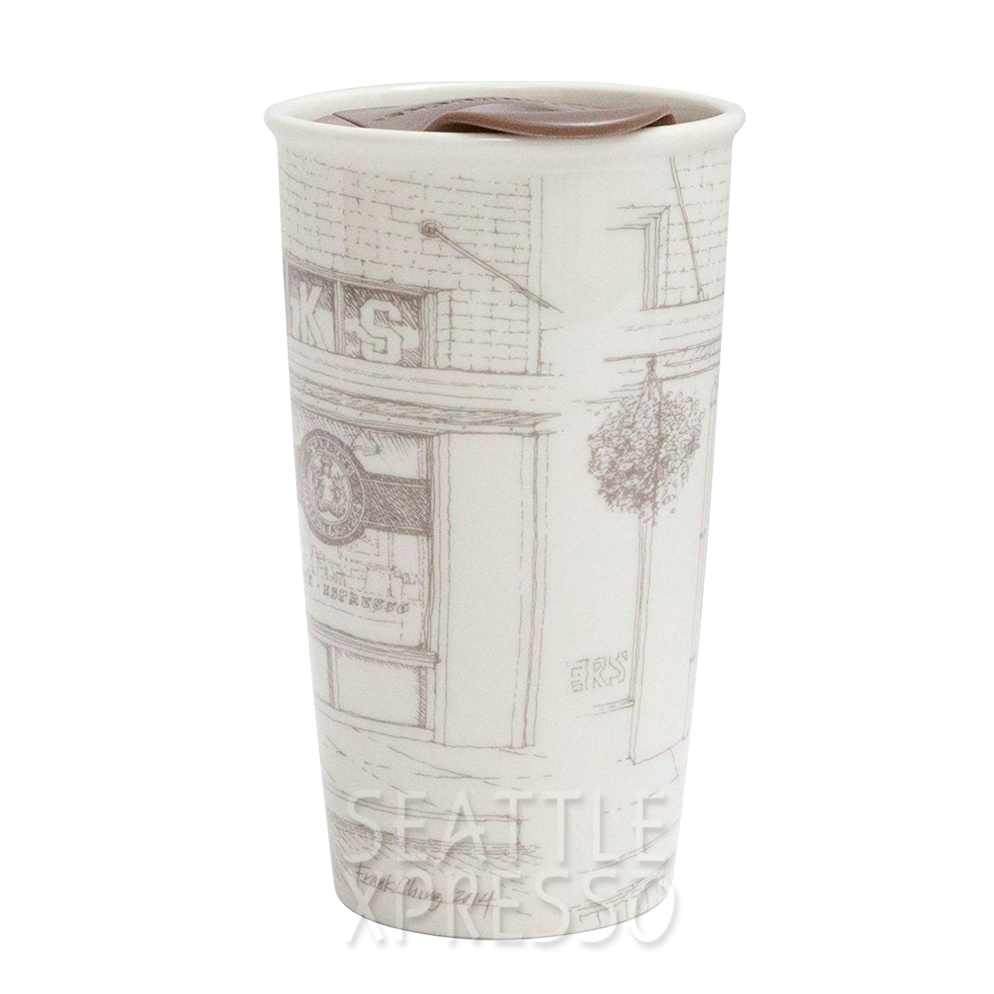 Starbucks Pike Place Sketch Double Wall Ceramic Travel Mug